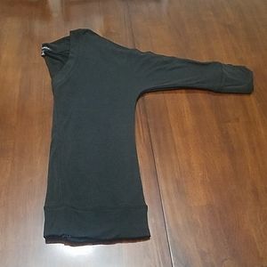 Banana Republic Black VNeck Stretch 3/4 sleeve Top